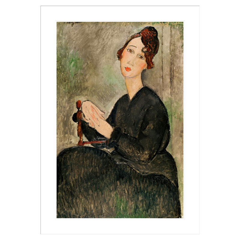 Portrait de Dedie Hayden par Amedeo Modigliani - estampe numérique encadrée, H 41,5 po x l 29,49 po