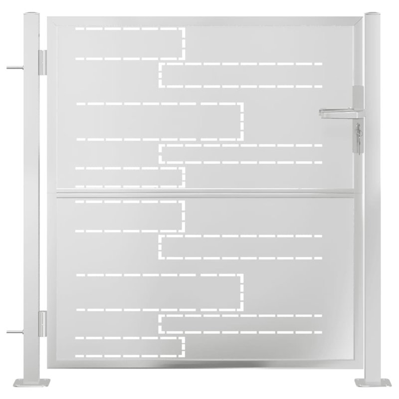 Barrière argentée en acier inoxydable, H 3,28 pi x l 3,28 pi