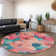 Machine Washable Indoor/Outdoor Claudian ACN1547 Salmon Rug