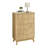  Fluted Fluted 5 Wood Dresser with Built‑In Anti‑Tip Stability System, 30.7" W Drawer Chest for Bedroom, Nursery or Hallway Storage Organizer