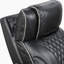 Causeuse double inclinable électrique en cuir fleur avec barre centrale 72 po Barra-209576273