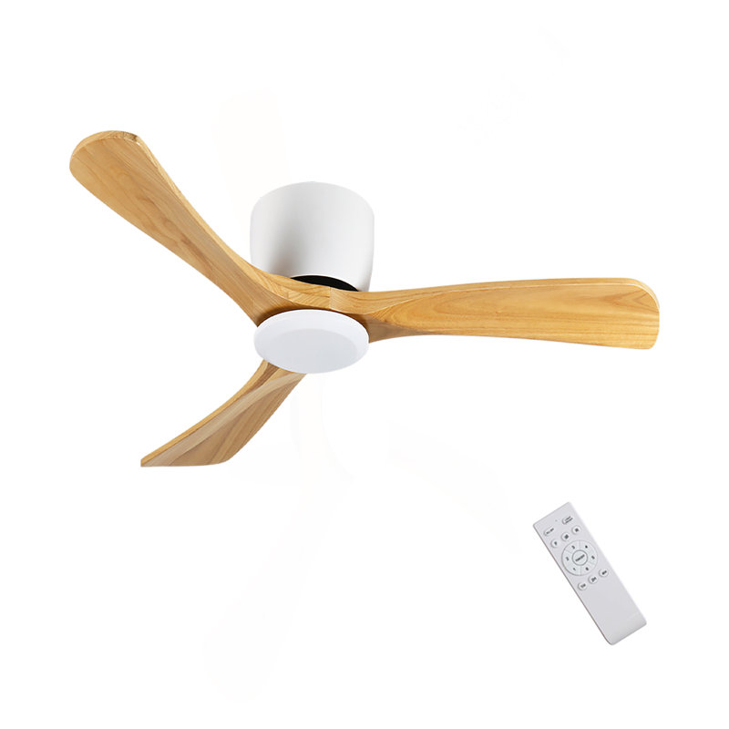 Ventilateur de plafond de 42 pouces sans lumière avec télécommande, ventilateur de plafond encastré à profil bas sans lumière, moteur à courant continu réversible silencieux avec minuterie