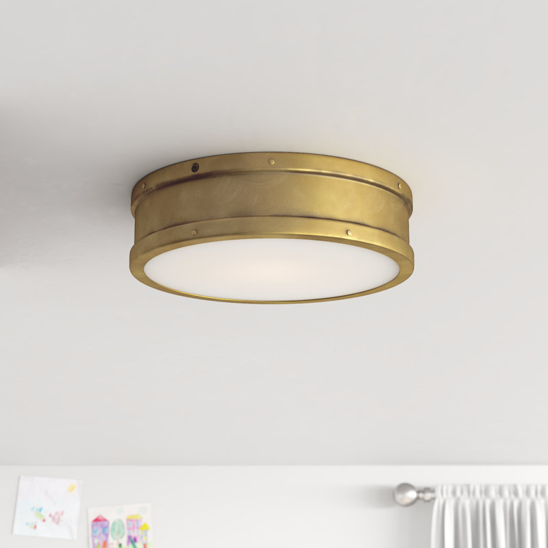 Annigje LED Flush Mount, Weathered Brass