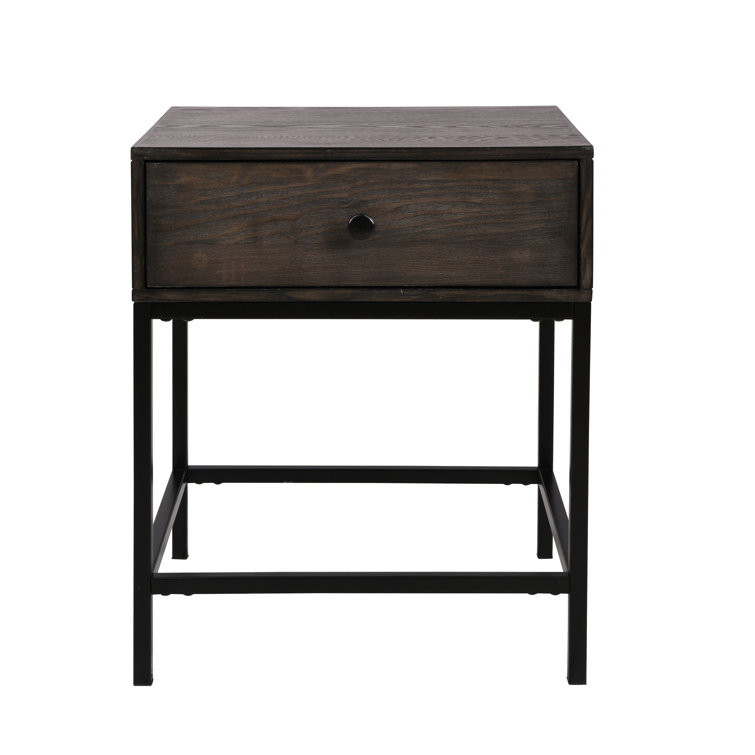 End Table with Storage and Built-In Outlets