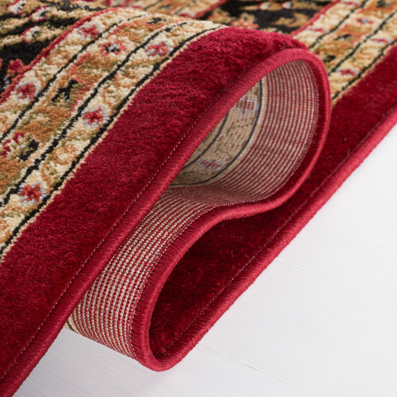 Lyndhurst Oriental Area Rug In Red / Black, Runner 69 x 183 cm