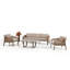 Ensemble de conversation avec coussins 4 pièces