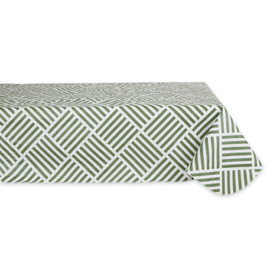 Stone Grid Vinyl Tablecloth 60x84
