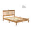 Structure de lit Ophelia & Co. Monaco en bois massif avec tête de lit à lattes, lit plateforme rustique en bois de pin style Mission avec poteaux épais, aucun sommier requis-384661758