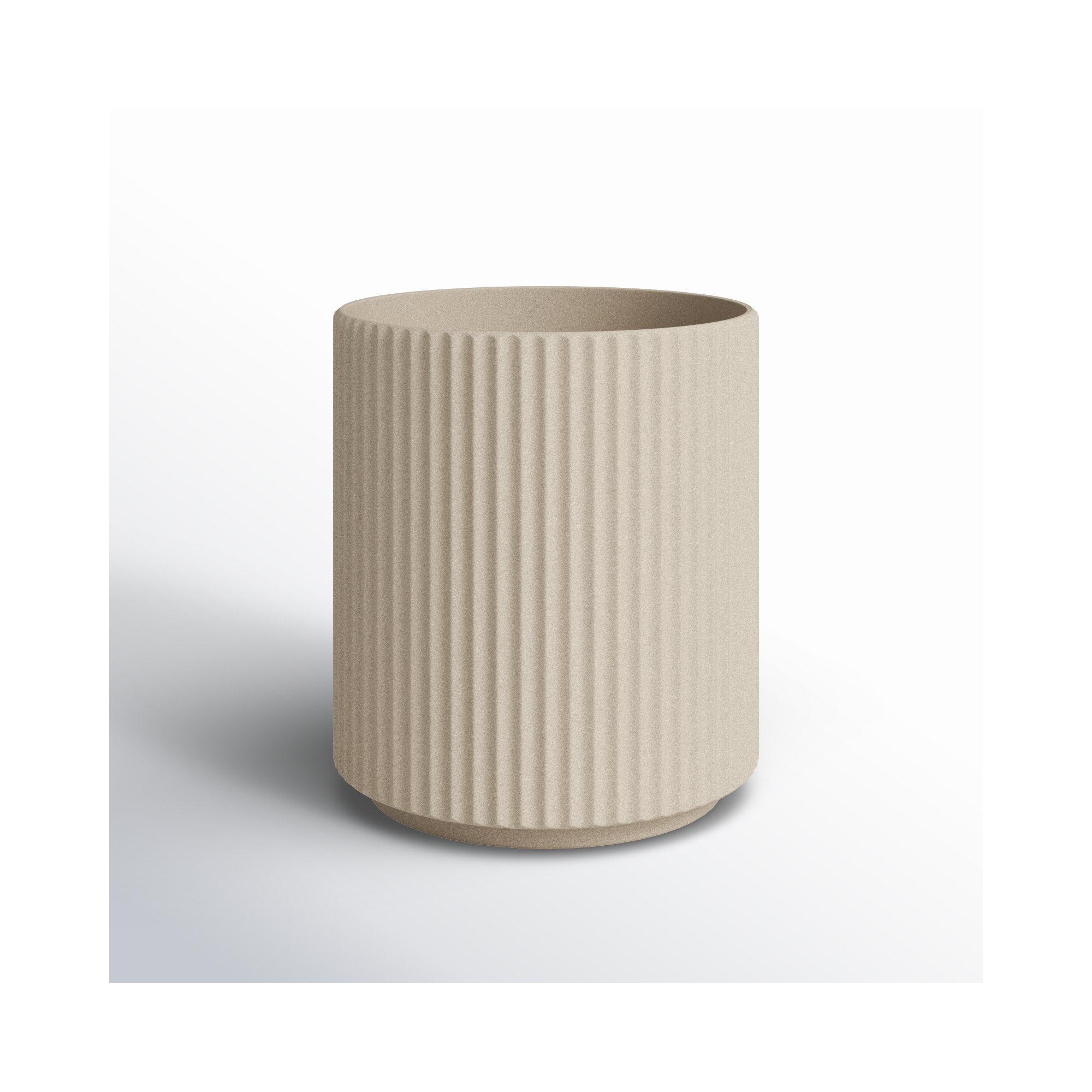 Demi Series Round Planter, Sand, 11.5" H x 10.5" W x 10.5" D, 1