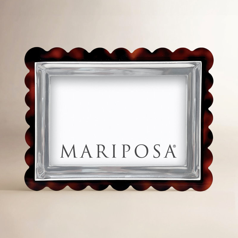 Cadre photo rectangulaire rouge / noir / argent, 4 po x 6 po