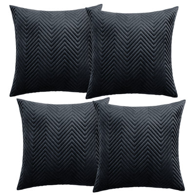 Aspire Homeware Embossed Square Velvet Cushion Cover