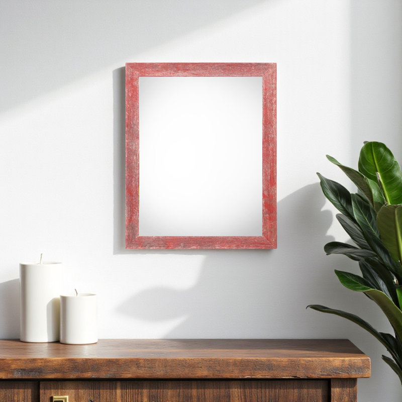 Cadre photo simple Bianca-Maria, 11 po x 14 po, Rouge rustique