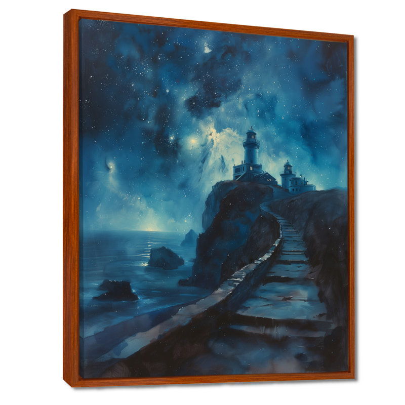 Galactic Glimpse, Toile avec cadre flottant brun, H 16 po x l 32 po x P 1 po