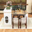 Îlot de cuisine contemporain avec roulettes, ports de charge intégrés et plateau de table pliable Contemporary-1468158281