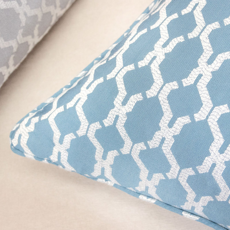 Amelise Geometric Throw Pillow, Turquoise