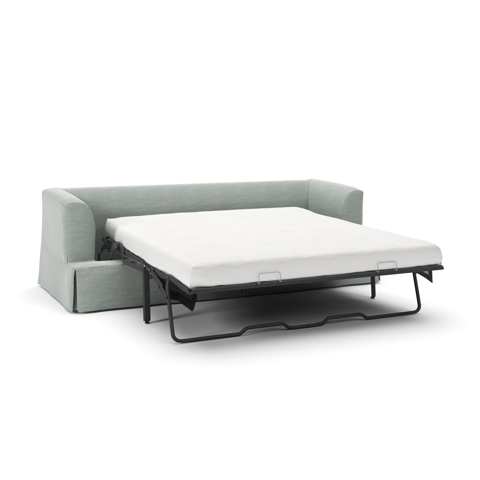 Lucia 92.5'' Upholstered Sleeper Sofa, Conversation Capri Basketweave