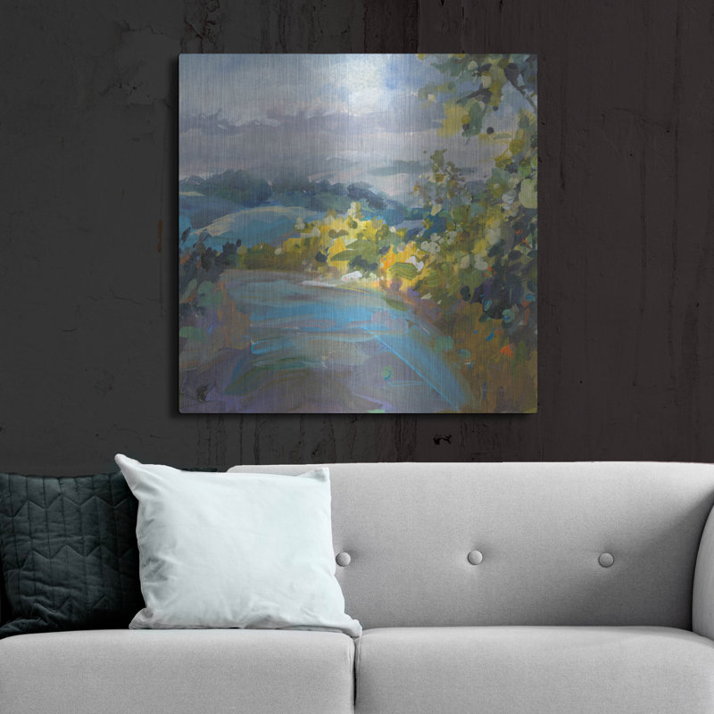 Winston Porter «Golden Valley» par Danhui Nai, art mural en métal, H 36 po x l 36 po