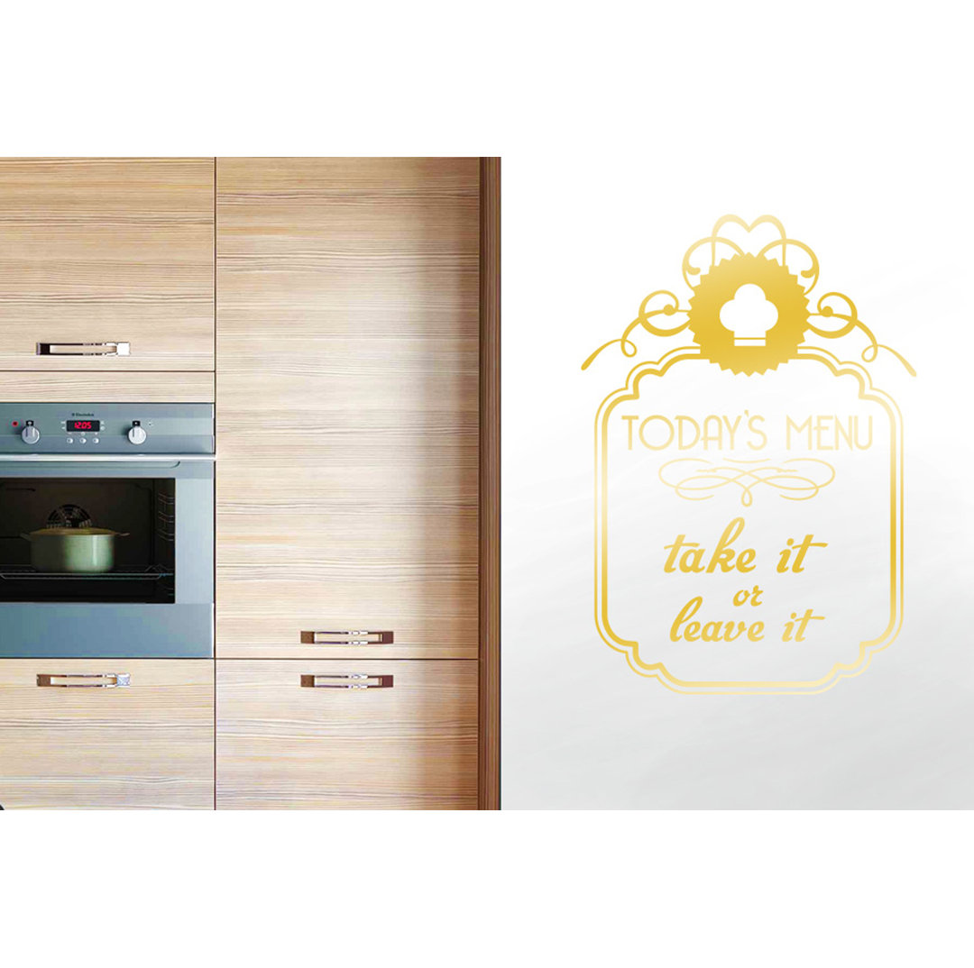Todays Menu Take It Your Leave It Wall Sticker