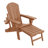 Laguna Outdoor Folding Adjustable Adirondack Chair With Cup Holder & Hideaway Ottoman (Set Of 2)-118474707