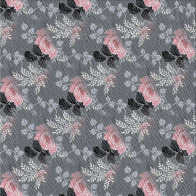 Tapis floral gris Jak
