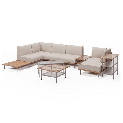 Outdoor Patio Furniture, 10-Piece Wicker Patio Conversation Set