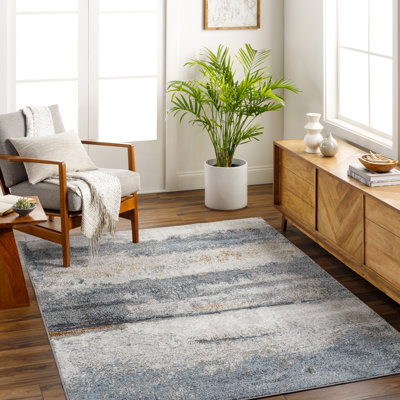 Jan Abstract Blue Area Rug