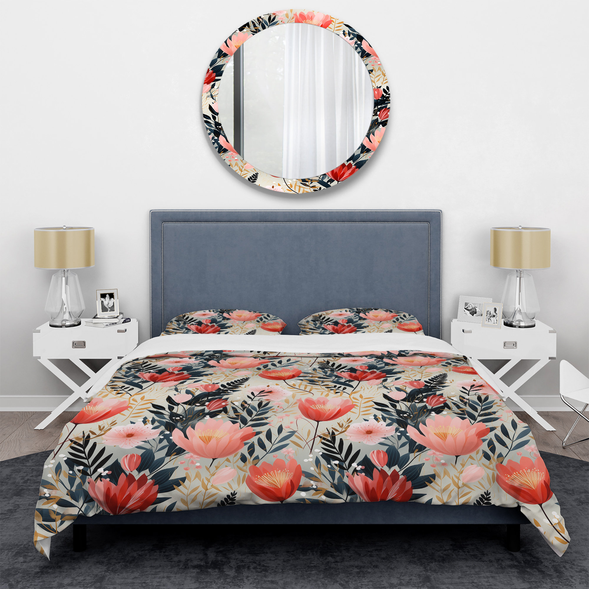 Bear In Wild Petals WN2406007CL Duvet Cover Set