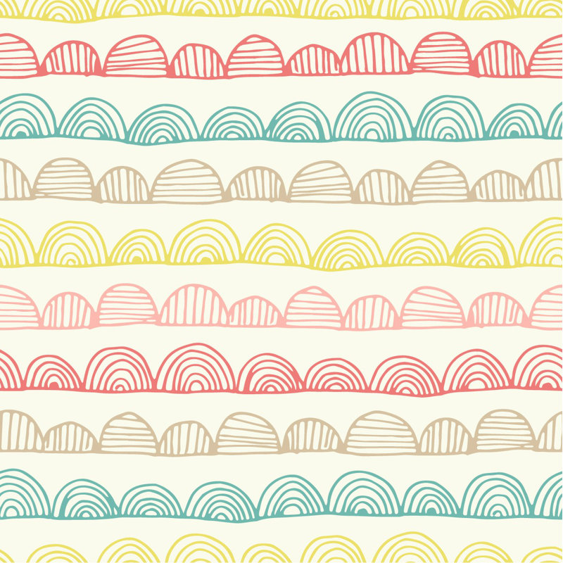 Multicoloured Wallpaper For Kids
