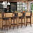 Acelee Swivel Upholstered Counter Stool with Solid Wood Frame-733383387-733383365
