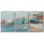 Turquoise Cliff Wall II, reproduction sur toile 3 pièces-1014515256-1014515254