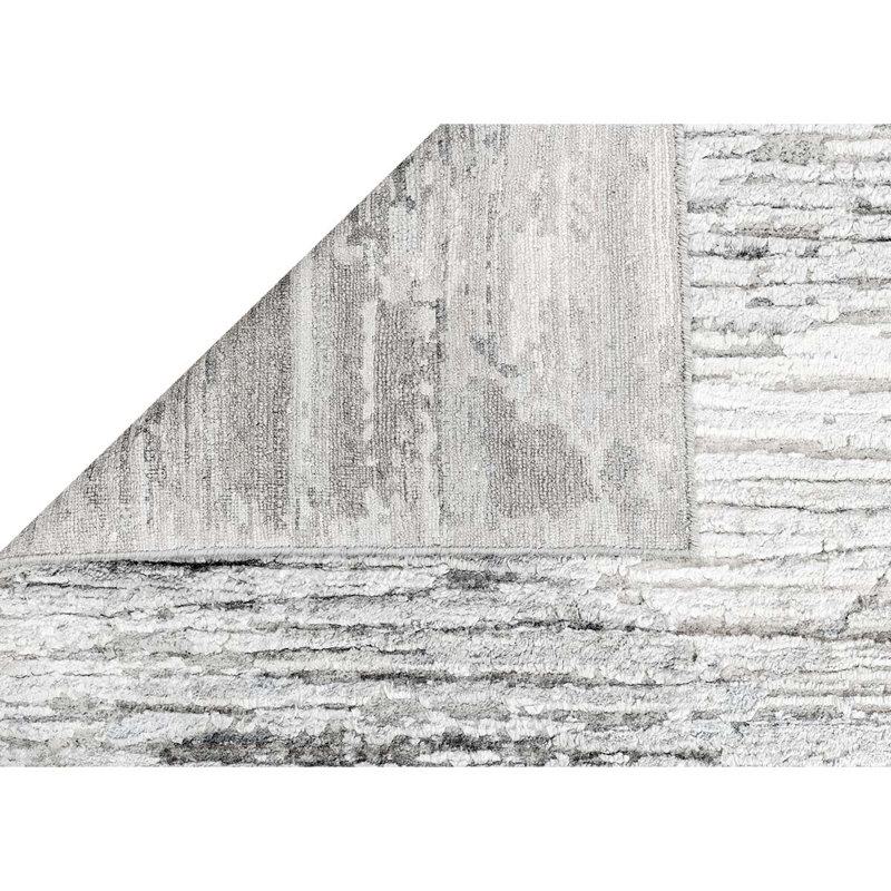 Wool Abstract Area Rug, Rectangle 8' x 10'