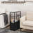 Narrow Side Table With Charging Station, Storage Bag, And Space-Saving Design