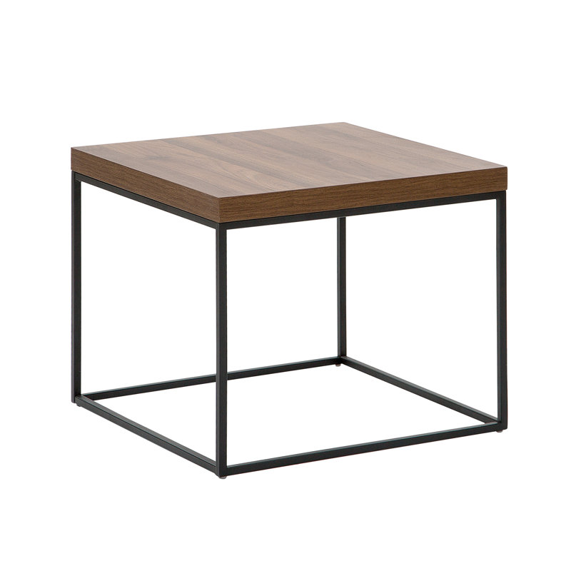 Oberle Frame Square Side Table, Dark Wood