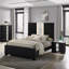 Commode contemporaine 1 pièce à cinq tiroirs avec boutons en métal noir et blanc pour chambre à coucher-1679652194