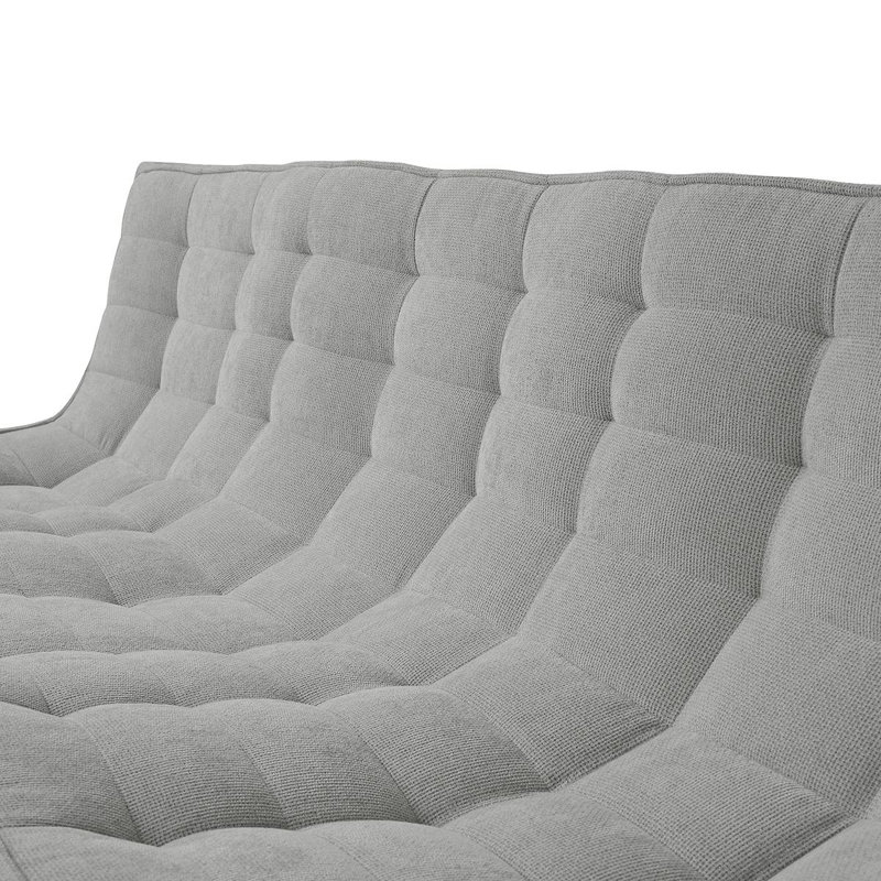Causeuse à 2 places chenille confortable Classic, Mélange de lin gris clair,  H 29,95 po x l 55,15 po x P 35,86 po, 2
