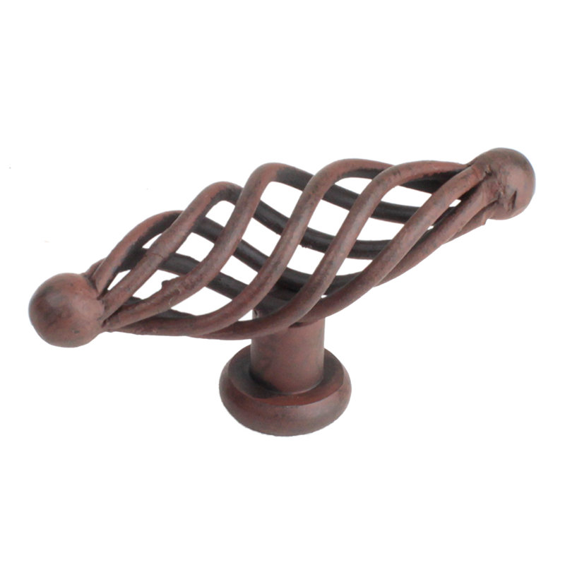 Poignée barre surdimensionnée Saxon, Couleur rouille naturelle, l 3,5 po x P 1,94 po