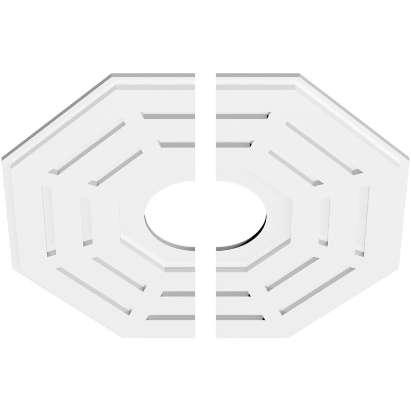 Médaillon de plafond contemporain en PVC 26 po x P 7 po x P 10 1/4 po x P 1 po Westin, H 1 po x l 26 po x P 26 po