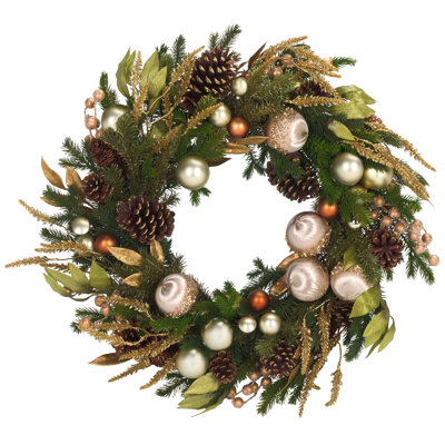 Faux 28 Inch Bow Wreath