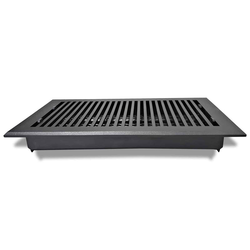 Couvercle de ventilation standard en fonte d'aluminium, Noir, H 3 po x l 10 po x P 12 po