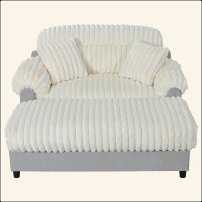 Canapé-lit moderne avec méridienne 65,25 po Cloud