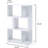 Modern Staggered 3-Shelf Manor Bookcase, White