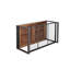 Table basse console en bois naturel recyclé pour salon, plateforme industrielle massive, 112 cm de profondeur, 58 cm de largeur, 46 cm de hauteur, 12,6 kg, Gravity Room Interior Design, Association Accretion, profondeur 109 cm.