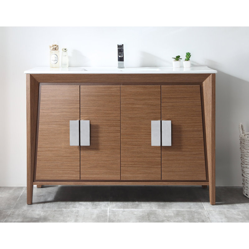 Ensemble de meuble-lavabo simple 48 po Deluca, Blé clair