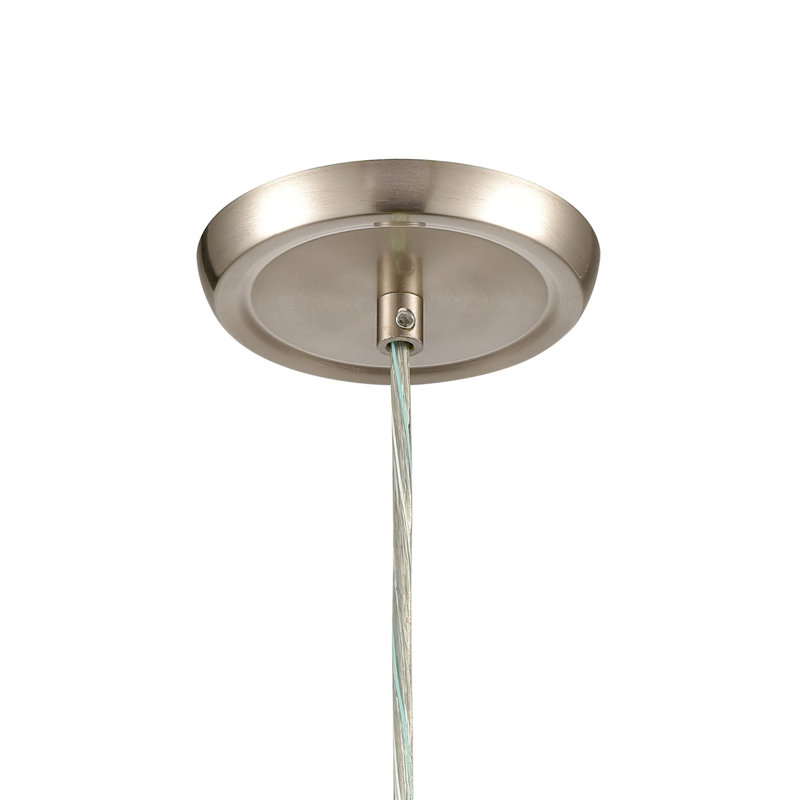Mini-luminaire suspendu 1 lumière large de 6 po Sugarcoat - nickel satiné