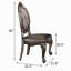 Ensemble de 2 chaises d'appoint ovales à dossier platine