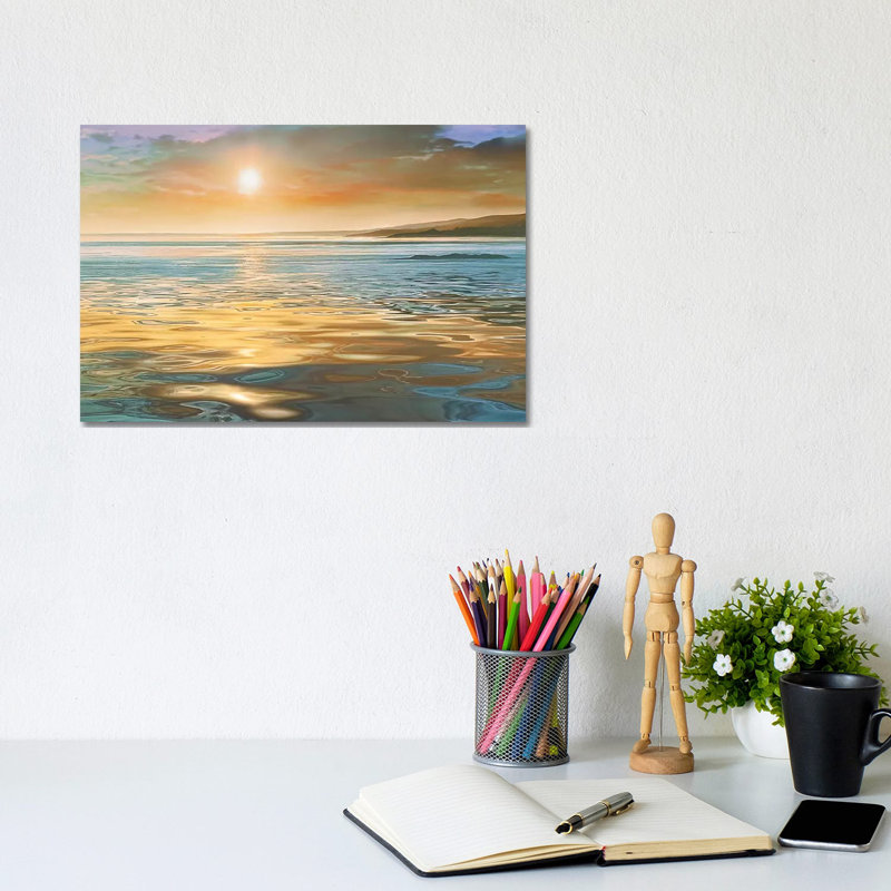 Evening Calm by Mike Calascibetta - Print on Canvas, Wrapped Canvas, 20.32 cm H x 30.48 cm W