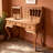 Rustic‑Style Brown Elegant Solid Wood Vanity Table
