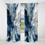 Bleu et gris Elixir I - Rideau abstrait occultant moderne - 1 panneau-107808962