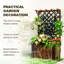 Wooden Planter with Trellis, Freestanding Raised Bed-2058117360
