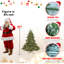 Arbre de Noël 4 pieds pleine forme avec 150 lumières UL - branches mixtes PE / PVC, 673 pointes, base large pour les espaces spacieux, structure à charnières, support en métal stable-846449414